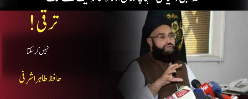 مذہبی و سیاسی انتہا پسندی اور لا قانونیت سے ملک ترقی نہیں کرسکتا، حافظ طاہر اشرفی